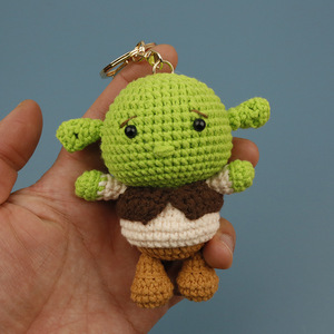 New Arrival Doll Keychain Plush Handmade Crocheted Bag Hanging Charm Pendant Cartoon Anime Monster Keychain