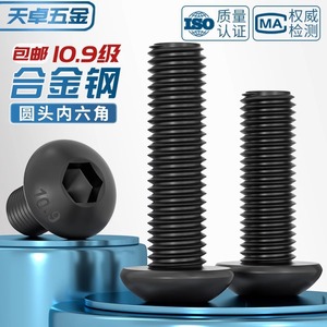 Vis à tête cylindrique à six pans creux Tianzhuo Hardware M2 M3 M4 M5 M6 M8 M10 M12 M16 M20 Grade 10.9 en acier allié noir - Product Image 4