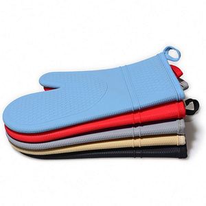 <b>Waterproof</b> <b>Silicone</b> Oven Mitts Non-Slip Cooking and Baking Kitchen Gloves - Product Image 1