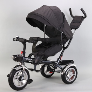 Cochecito de bebé barato, triciclo <span class=keywords><strong>infantil</strong></span>, asiento giratorio de 2022 grados, puede acostarse o sentarse, 360 - Product Image 6