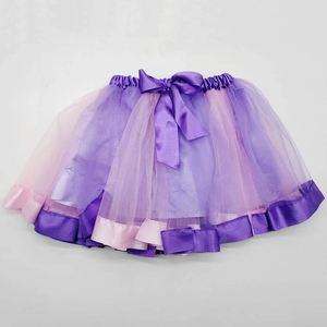 HC287 gonne tutù estive per bambini e bambini gonne da ballo con strati arcobaleno per ballerine da 3 a 8 anni gonne Tutu con nastro soffice - Product Image 4