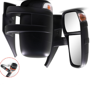 Nouveau rétroviseur gauche de haute qualité, grand, en verre, chauffant, avec clignotant, capteur de température convexe, noir, pour Daily 2006-2011 - Product Image 3