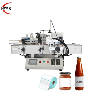 Máquina Etiquetadora Automática HZPK para Botellas de PET a Pequeña Escala, Etiquetadora de Botellas de Agua, Frascos, Latas y Botellas de Vino con Etiquetas Autoadhesivas Redondas - Product Image 1