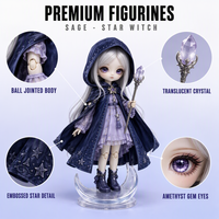 Poupée articulée BJD personnalisée OEM ODM, figurine de sorcière fantastique en résine, figurine d'action anime de collection, échantillon gratuit d'usine