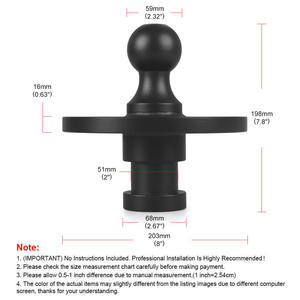 Adaptador de Enganche para Remolque con Bola de Cuello de Cisne de 2-5/16 Pulgadas para Camiones RV de 5 Ruedas - Product Image 5