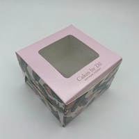 Cajas fantaisie pour Pastel prix usine boîte en papier gâteau grand carré en carton blanc avec vitrine