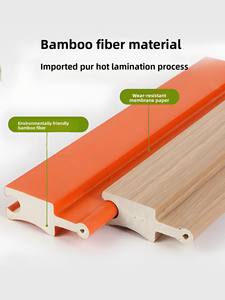 Grille rotative <span class=keywords><strong>demi</strong></span>-<span class=keywords><strong>cercle</strong></span> en fibre de bambou pour revêtement mural, décoration de colonne, panneau ondulé incurvé - Product Image 3
