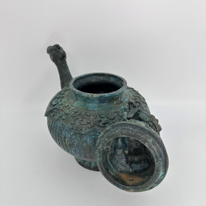 Articoli in bronzo antico personalizzati artigianato di alto valore artistico per la decorazione del museo vaso di gallo celeste artigianato storico in metallo - Product Image 4