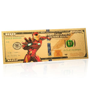 Billet de banque commémoratif Marvel Heroes Avengersed, Iron Maned Deadpooled, feuille d'or, pièce en plastique de collection - Product Image 4