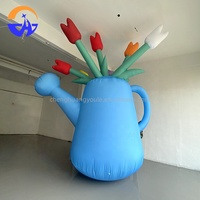 Arrosoir gonflable pour événement printanier Chenghuang, pour utilisation en centre commercial en extérieur, taille personnalisable pour les 14 ans et plus, fleurs