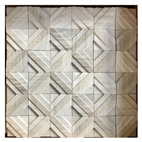 Parquet en mosaïque de marbre chevron à chevrons pour la décoration murale et de sol de villas et fermes modernes, gris et blanc, pour extérieur