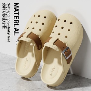 2025년 여름 신모델 크록 여성 남성 공용 아웃도어 샌들 Eva 통굽 부드럽고 편안한 앞막힘 슬립온 미끄럼 방지 실내화 - Product Image 1