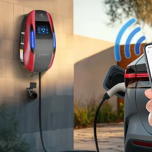 منتج جديد OCPP APP تم إجراء التحكم فيه حاصل على شهادة CE 230V/380V 32A 7KW 11KW 22KW نوع 2 شاحن AC EV مع وظيفة DLB