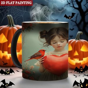 Tasse magique en céramique givrée noire de 11 oz, changeant de couleur à la chaleur, pour la surprise et la reconnaissance des collègues - Product Image 6