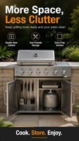 Îlot de cuisine extérieure sur mesure avec barbecue à gaz, commande par bouton, haute pression, sécurité, construction en acier inoxydable
