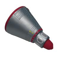 Balles anti-stress personnalisées en forme de capsule spatiale, avec logo promotionnel, en mousse PU à presser, cadeau de bureau fantaisie et mignon sur le thème de l'astronaute et de l'orbite