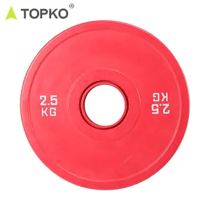 TOPKO Hot Selling Custom Gewichte Gummi glocke Hantel scheiben mit Niveau