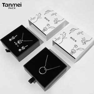 Caja de Joyería Blanca con Logotipo Personalizado, Empaque de Papel para Anillos, Aretes, Colgantes, Collares y Pulseras - Product Image 4