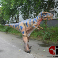 Costume de dinosaure T-REX électrique réaliste et ambulant avec jambes cachées, lumineux et flexible pour parcs d'attractions, centres commerciaux et aéroports