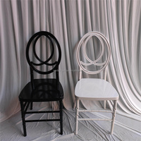 Tables et chaises pour événements Chaise Mariage Fête de mariage Chaise en acier Noir Chaise en gros