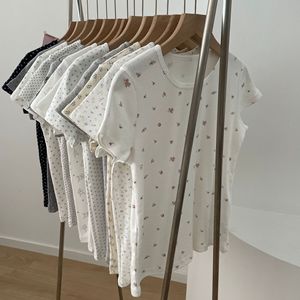 Brandy BM T-shirt d'été pour femme, manches courtes, imprimé, en pur coton, coupe ajustée, haut de pyjama tendance, best-seller - Product Image 5