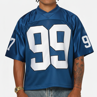 Maillot de football en maille respirante à sublimation personnalisée, noir, design personnalisé, surdimensionné, coupe ample, version rétro, maillot de football pour joueur