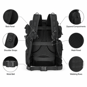 Mochila Táctica LUPU de 50L, Impermeable, con Sistema Molle, Gran Capacidad, para Senderismo, Camping, Unisex - Product Image 3