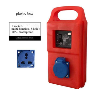 Boîtier étanche en plastique ABS 1 gang, prise 3 pôles 10A avec protection contre les courants résiduels (RCD), boîte de prise portable - Product Image 6