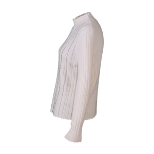 Suéter de <span class=keywords><strong>lana</strong></span> de Invierno para <span class=keywords><strong>mujer</strong></span> personalizado más popular, Tops de punto finos bordados de <span class=keywords><strong>cuello</strong></span> <span class=keywords><strong>alto</strong></span> informales - Product Image 4