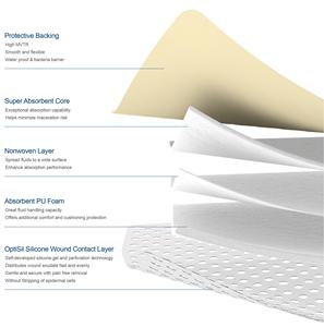 <span class=keywords><strong>Pansement</strong></span> en mousse de <span class=keywords><strong>silicone</strong></span> hautement absorbant avec bordure pour le soin des brûlures et des ulcères du pied diabétique - Product Image 5
