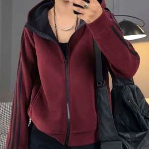 Women's Green Fleece Hooded Sweatshirt Zipper Long Sleeve Warm Casual Jacket Thick Polyester Autumn Winter Wear - Product Image 4