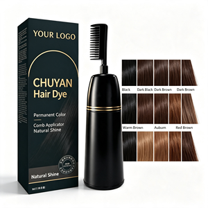 หวีเปลี่ยนสีผมทันที CHUYAN หวีย้อมผมมหัศจรรย์ สีดำธรรมชาติ ปิดผมขาว ใช้ในร้านเสริมสวย ได้รับมาตรฐาน CE รับผลิต OEM แบรนด์ส่วนตัว - Product Image 1