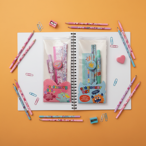 Set di Cancelleria Scolastica, Penna a Sfera per Studenti, Temperamatite, Righello, Set da 5 Pezzi, Articoli di Cancelleria, Regalo per la Festa dei Bambini, Materiale Didattico - Product Image 3