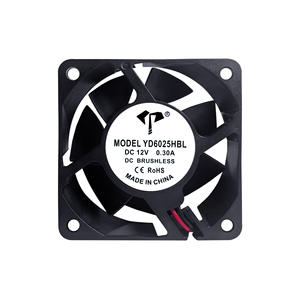 מאוורר קיבולי 6025 <span class=keywords><strong>DC</strong></span> דו-חוטי עם מסב כדורי 5V12V24 למכונת אינוורטר, 60 מ\\\"מ, שקט, מהירות גבוהה, נפח אוויר גדול - Product Image 1