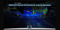 Lidar optique 3D à portée moyenne QT128, 128 canaux, ultra grand angle 105 degrés VFOV, haute précision, haute résolution, 360 horizontal