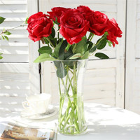 Roses artificielles en soie à tige unique de haute qualité, 51 cm, pour la décoration de la maison et les mariages, avec une durée de vie de 3 ans