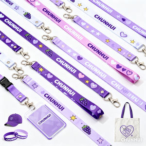 สายคล้องคอโพลีเอสเตอร์รักษ์โลก พิมพ์ลายสกรีน ดีไซน์น่ารัก พร้อมคลิปโลหะสำหรับใส่บัตรประจำตัว พวงกุญแจ สำหรับครู ท่องเที่ยว - Product Image 4