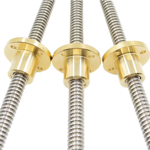 Cnc oem באיכות גבוהה בורג trapezoidal מוט הברגה עופרת מוט הברגה עם אגוז פליז - Product Image 2