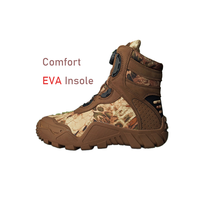 Bottes de chasse à laçage rapide en cuir camouflé imperméable King-tex à prix d'usine de haute qualité pour hommes