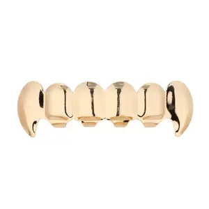 Nep Bretels Valse Metalen vergulde Bretels Hip Hop Prothese Tanden Grillz body sieraden