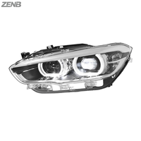 Phares LED ZENB pour BMW Série 1 F20 2015-2018, mise à niveau avec DRL jaunes et blancs, phares à double lentille convertibles