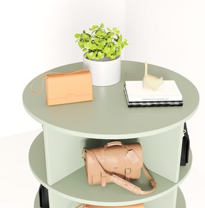 Estantería giratoria 360, estantería de biblioteca de lujo, estantería de mediados de siglo y mesa de papelería - Product Image 3