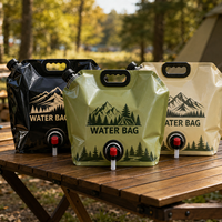 Sac à eau pliable avec logo personnalisé, conteneur de stockage d'eau portable pliable pour le camping et les situations d'urgence