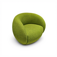 Fauteuil de tennis rotatif en tissu OEM, canapé simple moderne en forme d'arc en éponge pour hôtel, école, café, salon, appartement