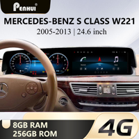 Lecteur multimédia DVD de voiture Android pour Mercedes-Benz Classe S W221 2005-2014 Lecteur DSP Écran numérique 24,6 pouces