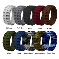 Meilleure vente Bague de mariage en silicone pour homme avec motif de pneu Massage Sport RingTire