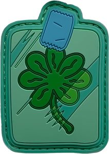 2025 New Arrival cá nhân logo may mắn bảy lá cỏ ba lá <span class=keywords><strong>PVC</strong></span> tinh thần vá với Hook & vòng lặp ủng hộ laser cut mềm <span class=keywords><strong>PVC</strong></span> các bản vá lỗi - Product Image 2