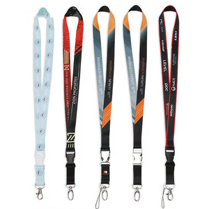 Lanière de polyester personnalisée promotionnelle porte-clés en vrac lanière porte-clés de carte d'identité rétractable bon marché - Product Image 2