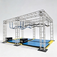 Équipement d'entraînement physique Spartan Dragonstage, structure en fer, parcours de parkour ninja, système de connexion rapide Ringlock, capacité de charge de 1000 kg