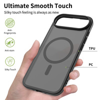 Coque de téléphone magnétique à finition mate pour iPhone 18/18 Pro MAX/18 Pro/17 Pro/16/17 Air/17, anti-traces de doigts, compatible sans fil